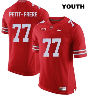 Youth NCAA Ohio State Buckeyes Nicholas Petit-Frere #77 College Stitched Authentic Nike Red Football Jersey HZ20W38DU